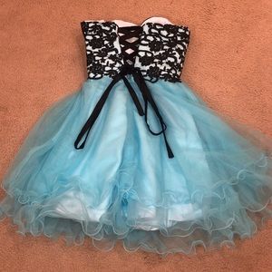 blue homecoming dress